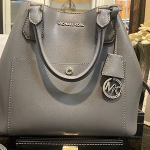 Grey Michael Kors bucket purse